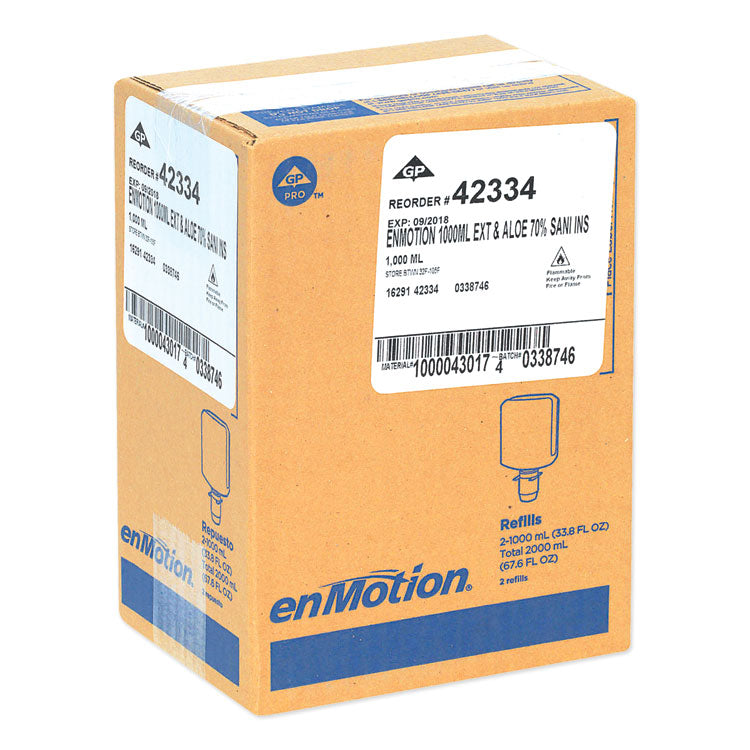 GP enMotion Gen2 Moisturizing Foam Hand Sanitizer Dispenser Refill, 1,000 mL, Fragrance-Free, 2/Carton