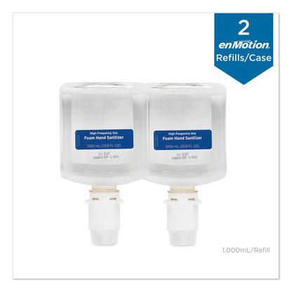 GP enMotion High-Frequency-Use Foam Sanitizer Dispenser Refill, 1,000 mL, Fragrance-Free, 2/Carton