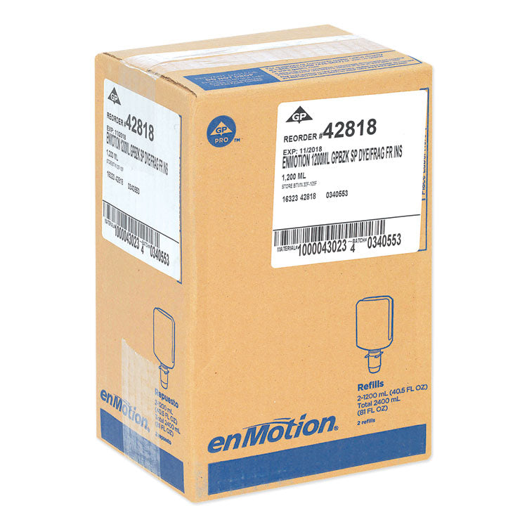 GP enMotion Automated Touchless Antimicrobial Foam Soap Refill, Unscented, 1,200 mL, 2/Carton