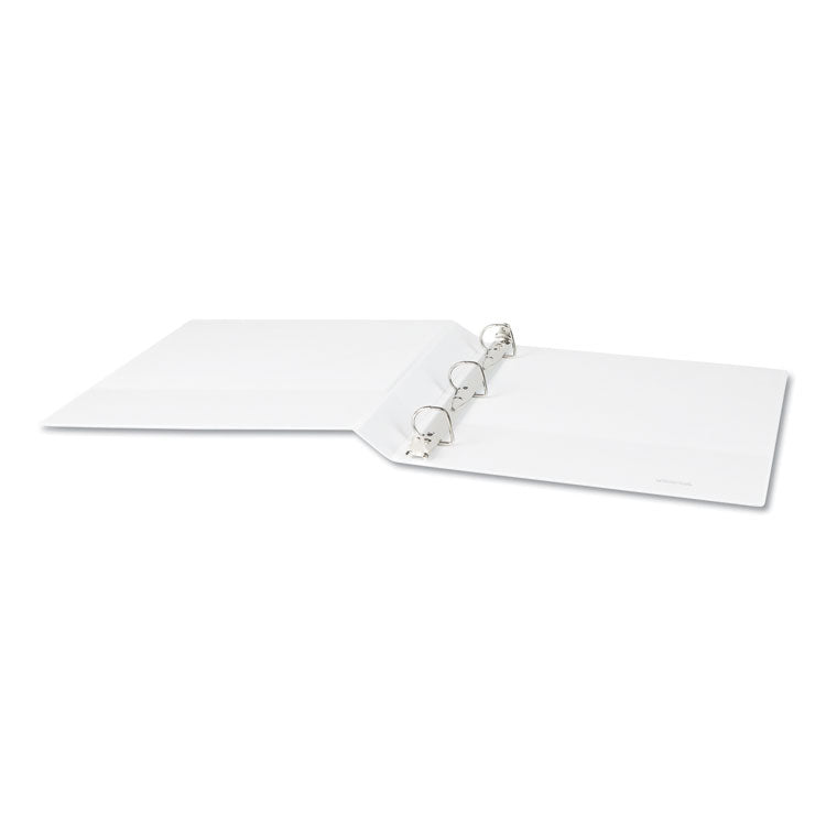 Slant D-Ring View Binder, 3 Rings, 1" Capacity, 11 x 8.5, White, 4/Pack