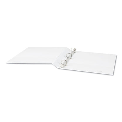 Slant D-Ring View Binder, 3 Rings, 1" Capacity, 11 x 8.5, White, 4/Pack