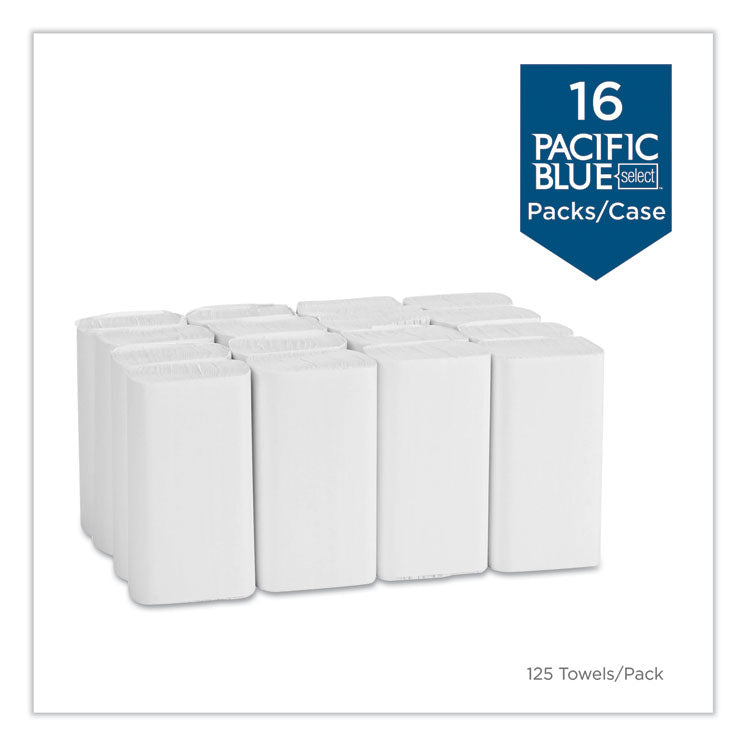 Pacific Blue Select Multi-Fold 2-Ply Paper Towel, 9.2 x 9.4, White, 125/Pack, 16 Packs/Carton