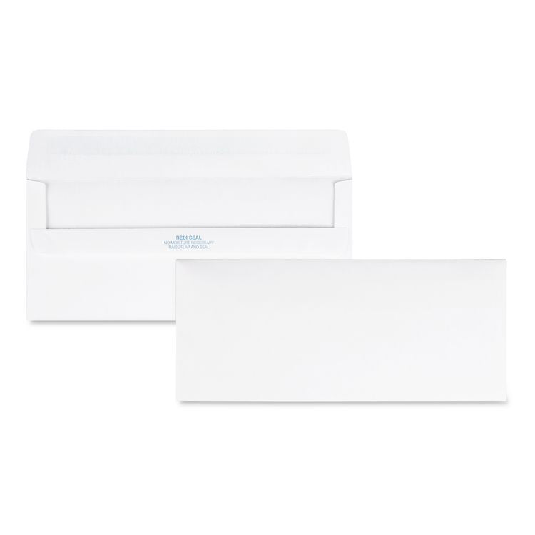 Redi-Seal Envelope, #10, Commercial Flap, Redi-Seal Adhesive Closure, 4.13 x 9.5, White, 500/Box