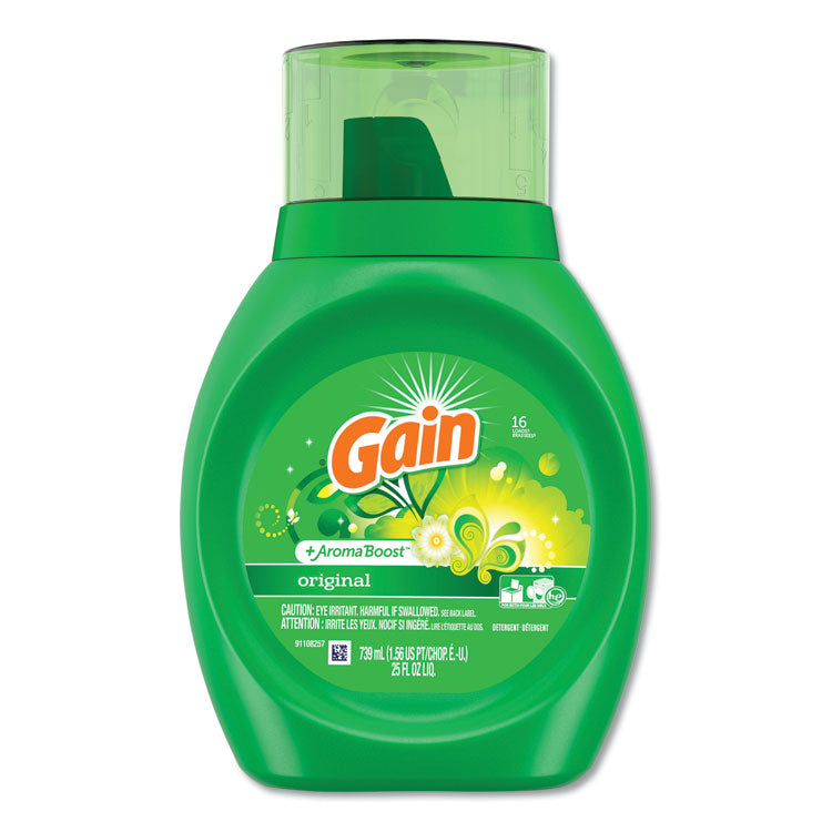 Liquid Laundry Detergent, Gain Original Scent, 25 oz Bottle