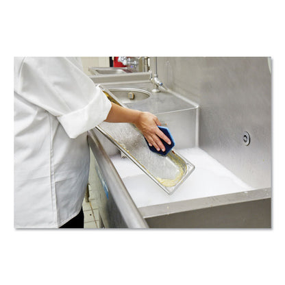 Low Scratch Scour Pad 2000HEX, 5.75 x 5, Blue, 15/Carton