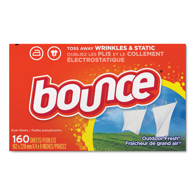 Fabric Softener Sheets, Outdoor Fresh Scent, 160 Sheets/Box, 6 Boxes/Carton