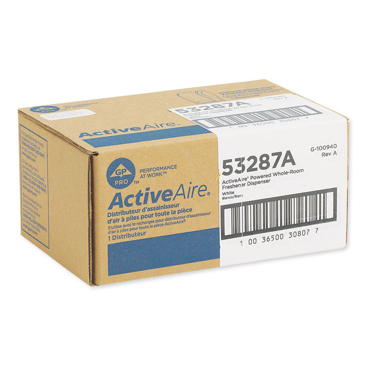 ActiveAire Powered Whole-Room Freshener Dispenser, 4.38 x 4 x 7.81, White