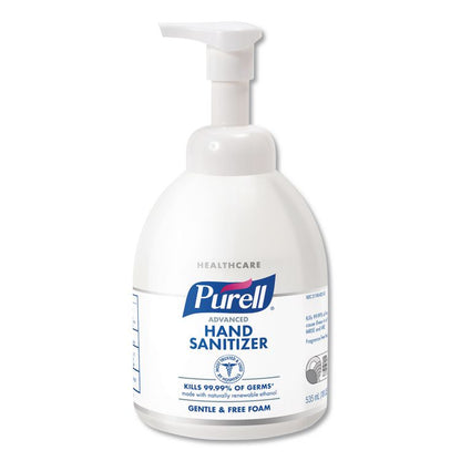Advanced Green Certified Instant Hand Sanitizer Foam, 535 mL Bottle, Unscented, 4/Carton