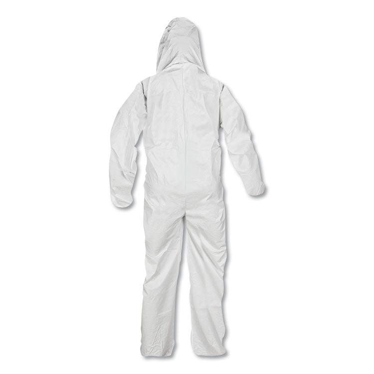 A45 Prep and Paint Coveralls, Zipper Front, Elastic Wrist and Ankles, Large, White, 25/Carton