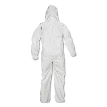 A45 Prep and Paint Coveralls, Zipper Front, Elastic Wrist and Ankles, Large, White, 25/Carton