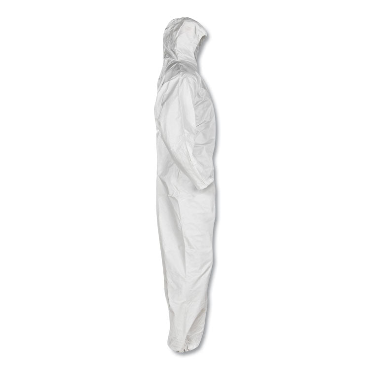 A45 Prep and Paint Coveralls, Zipper Front, Elastic Wrist and Ankles, Large, White, 25/Carton