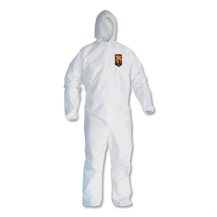 A20 Breathable Particle Protection Coveralls, Zip Closure, Hood, Elastic Back, Wrists and Ankles, 3X-Large, White