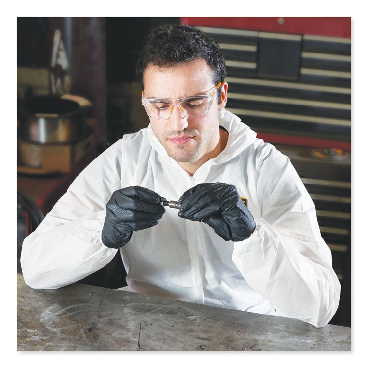 A20 Breathable Particle Protection Coveralls, Zip Front, Hood, Elastic Back Wrists and Ankles, Large, White