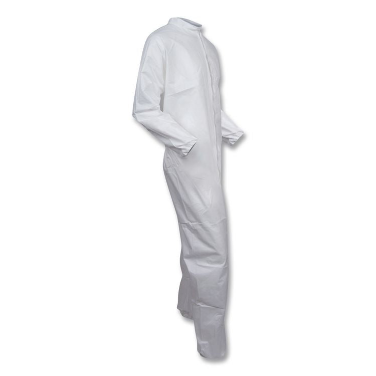 A40 Coveralls, Open Wrists and Ankles, 4X-Large, White, 25/Carton