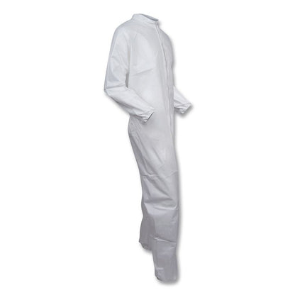 A40 Coveralls, Open Wrists and Ankles, 4X-Large, White, 25/Carton