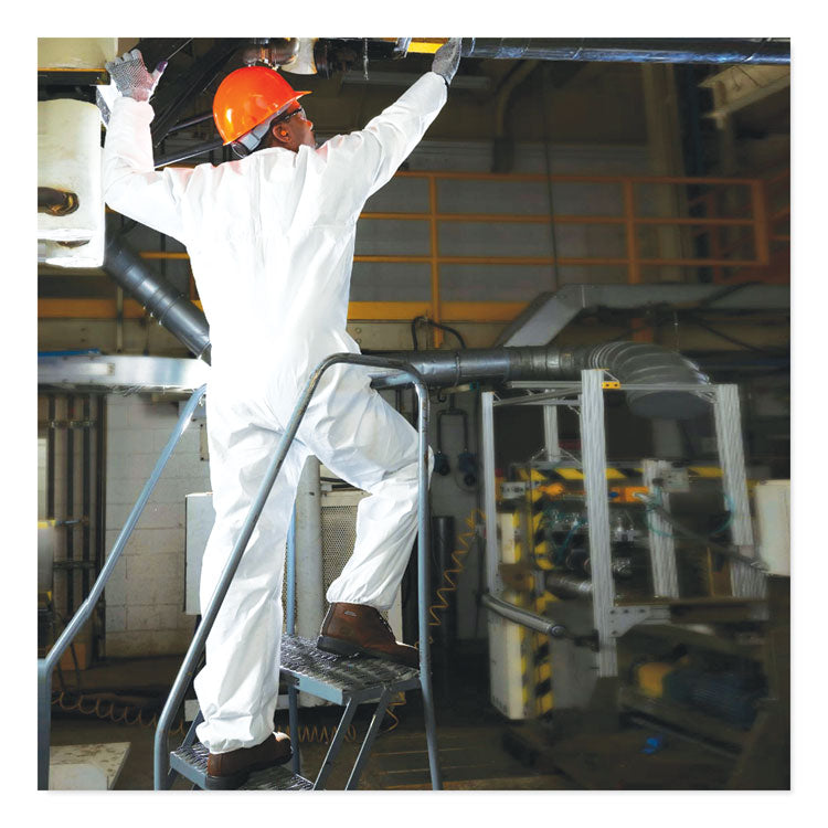 A20 Breathable Particle Protection Coveralls, Zip Front, Elastic Wrists and Ankles, 2X-Large, White