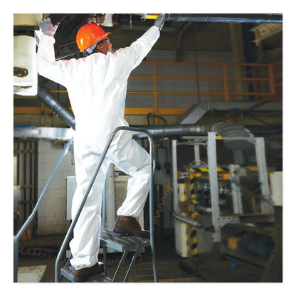 A20 Breathable Particle Protection Coveralls, Zip Front, Elastic Wrists and Ankles, 2X-Large, White