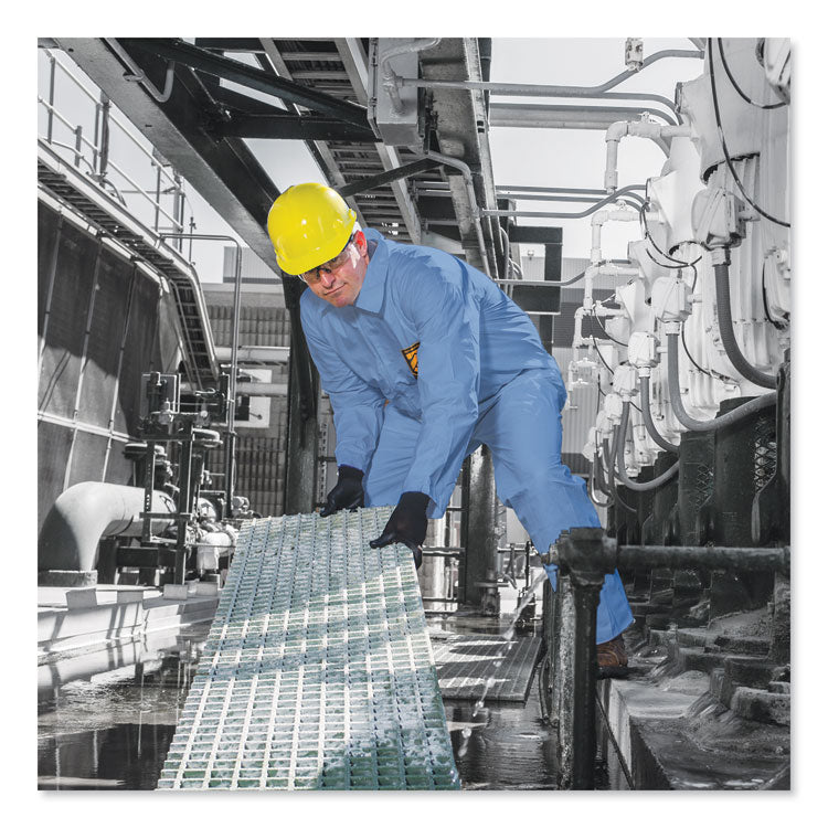A20 Coveralls, MICROFORCE Barrier SMS Fabric, Zip Front, Elastic Wrists/Ankles, X-Large, Blue, 24/Carton