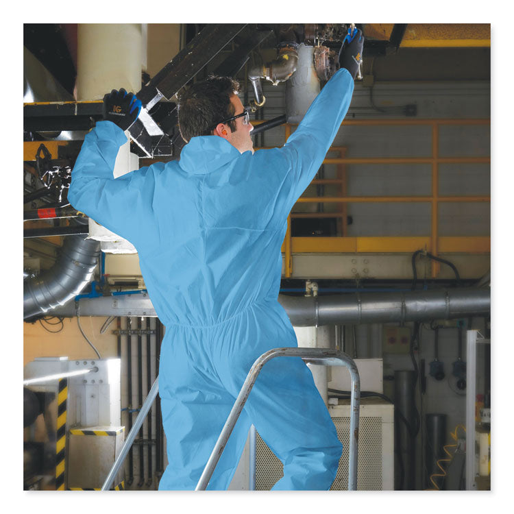 A20 Breathable Particle Protection Coveralls, Hood and Boots, X-Large, Blue, 24/Carton