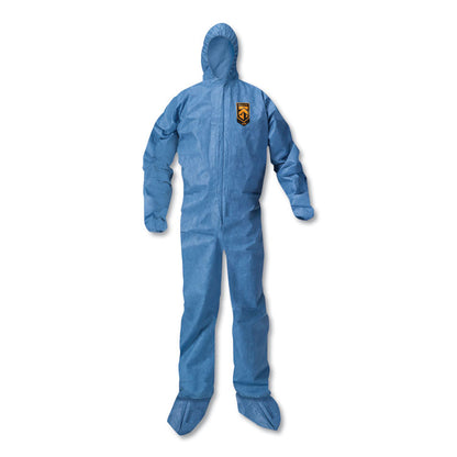 A20 Elastic Back Wrist/Ankle, Hood/Boots Coveralls, 3X-Large, Blue, 20/Carton
