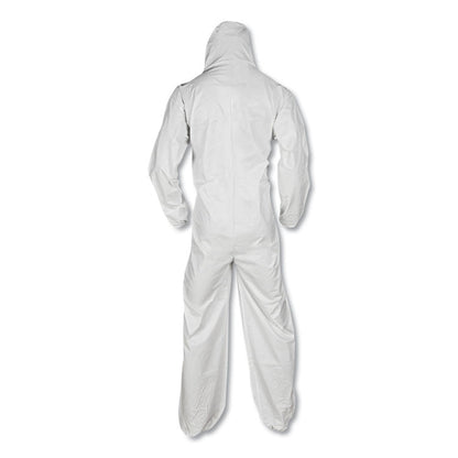 A20 Elastic Back and Ankle Hood and Boot Coveralls, 2X-Large, White, 24/Carton