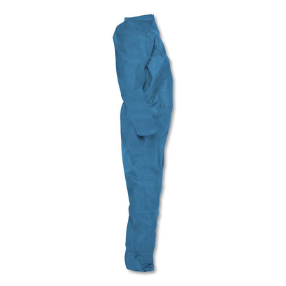 A20 Breathable Particle Protection Coveralls, Zip Front, Open Wrists and Ankles, 3X-Large, Blue, 20/Carton