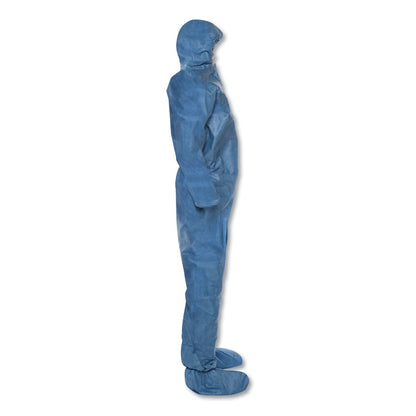 A20 Breathable Particle Protection Coveralls, Hood and Boots, 2X-Large, Blue, 24/Carton