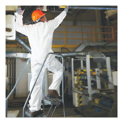 A20 Elastic Back Wrist/Ankle Coveralls, X-Large, White, 24/Carton