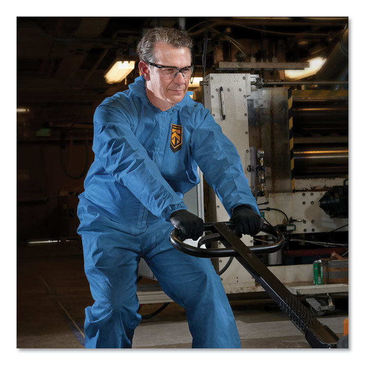 A20 Breathable Particle Protection Coveralls, Hood and Boots, X-Large, Blue, 24/Carton