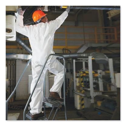A20 Breathable Particle Protection Coveralls, Zip Front, Elastic Wrists and Ankles, X-Large, White