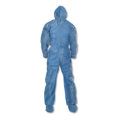 A20 Elastic Back Wrist/Ankle, Hood/Boots Coveralls, 3X-Large, Blue, 20/Carton
