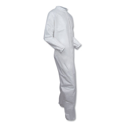 A40 Coveralls, Open Wrists and Ankles, White, Large, 25/Carton