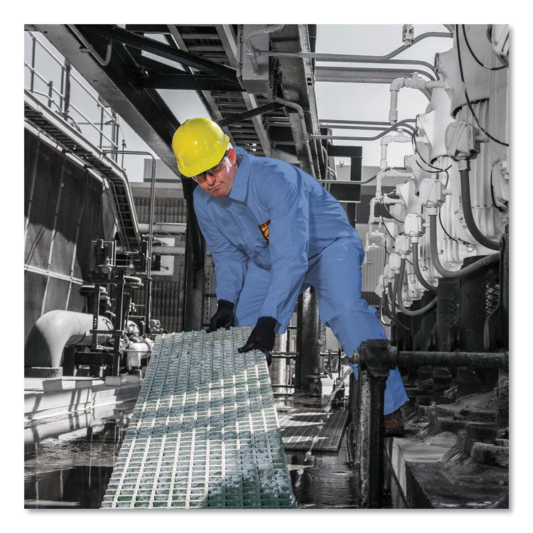 A20 Coveralls, MICROFORCE Barrier SMS Fabric, Zip Front, Elastic Wrists/Ankles, 2X-Large, Blue, 24/Carton