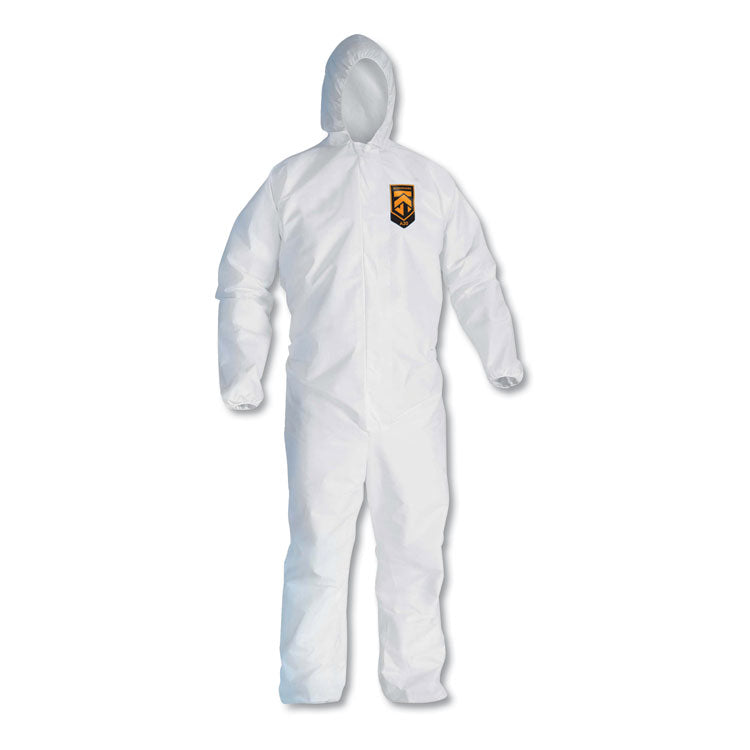 A20 Breathable Particle Protection Coveralls, Zip Closure, Hood, Elastic Back, Wrists and Ankles, 2X-Large, White