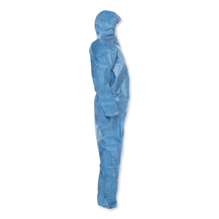 A20 Breathable Particle Protection Coveralls, Hood, X-Large, Blue, 24/Carton