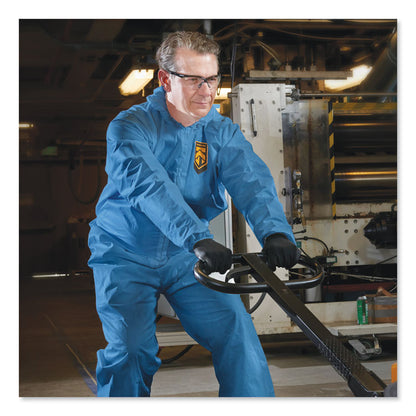 A20 Breathable Particle Protection Coveralls, Hood and Boots,  Large, Blue, 24/Carton