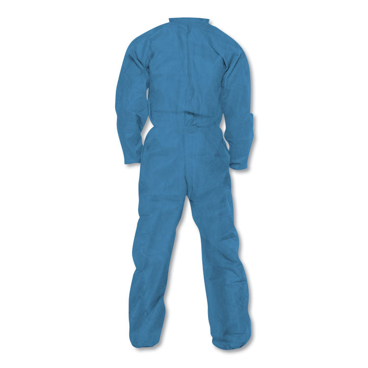 A20 Breathable Particle Protection Coveralls, Zip Front, Open Wrists and Ankles, 3X-Large, Blue, 20/Carton