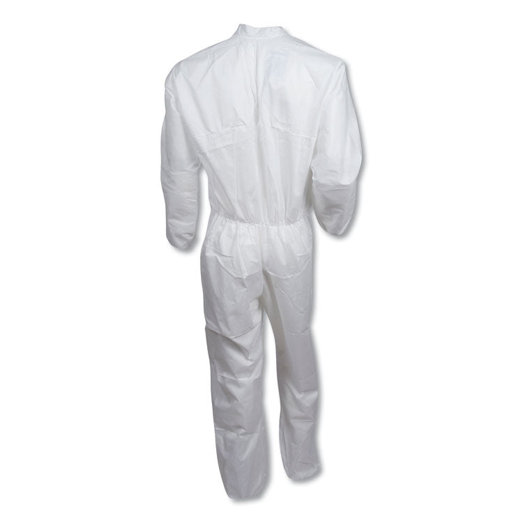 A40 Coveralls, Open Wrists and Ankles, White, Large, 25/Carton