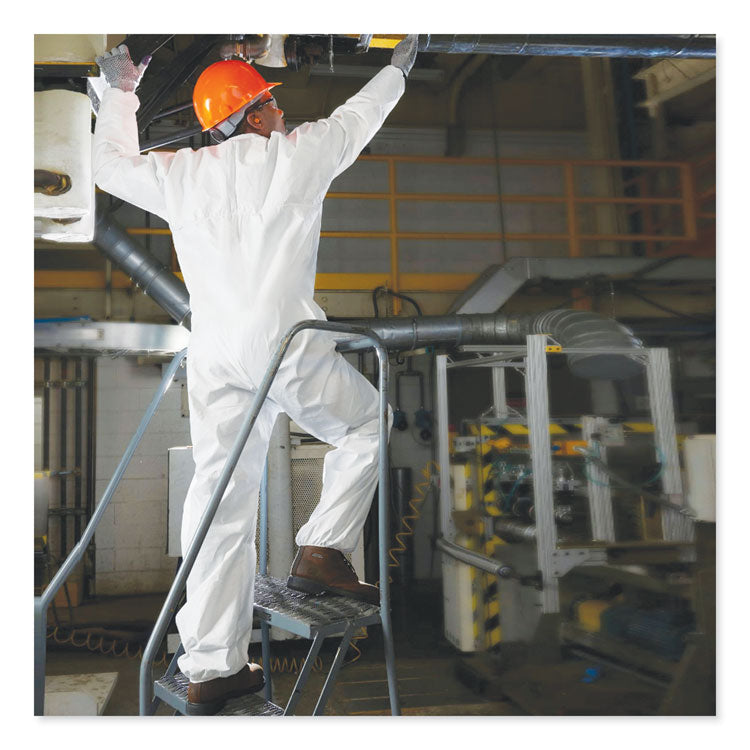 A20 Breathable Particle Protection Coveralls, Zip, Open Wrists/Ankles, 4X-Large, White, 20/Carton