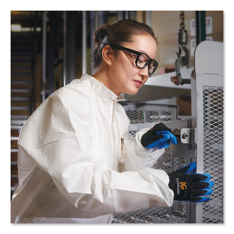 A30 Elastic-Back Coveralls, Open Wrist and Ankles, 1" Flap, White, 2X-Large, 25/Carton