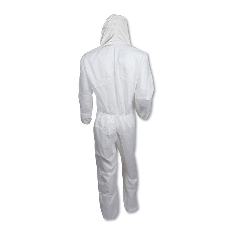 A20 Breathable Particle Protection Coveralls, Zip Closure, Hood, Elastic Back, Wrists and Ankles, 2X-Large, White