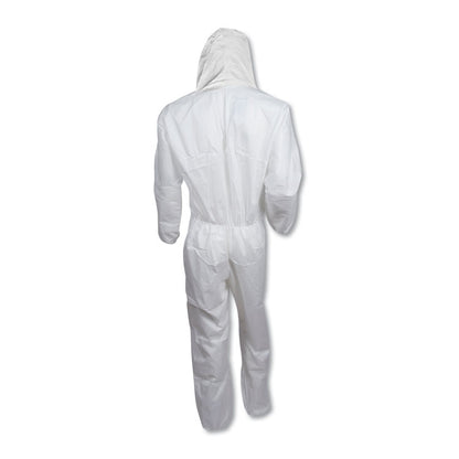 A20 Breathable Particle Protection Coveralls, Zip Closure, Hood, Elastic Back, Wrists and Ankles, 2X-Large, White