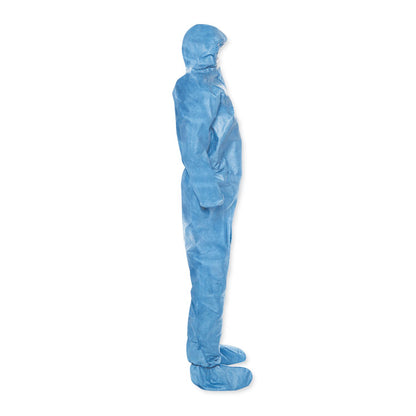 A20 Breathable Particle Protection Coveralls, Hood and Boots, X-Large, Blue, 24/Carton