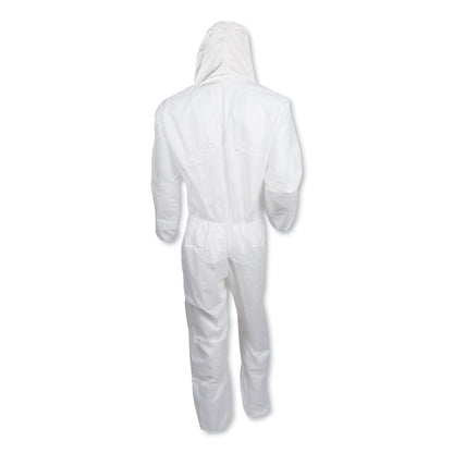A20 Breathable Particle Protection Coveralls, Zip Closure, Hood, Elastic Back, Wrists and Ankles, 3X-Large, White