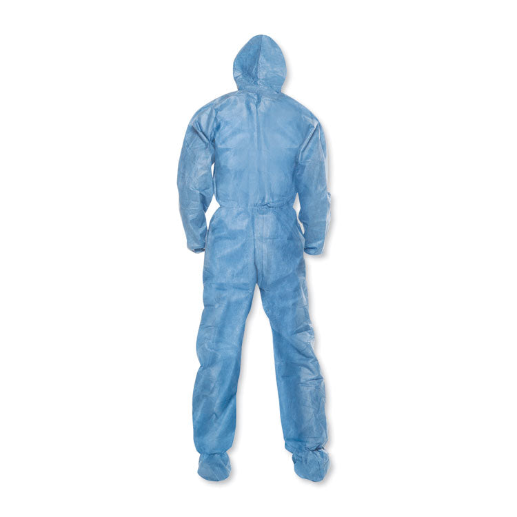 A20 Breathable Particle Protection Coveralls, Hood and Boots, X-Large, Blue, 24/Carton