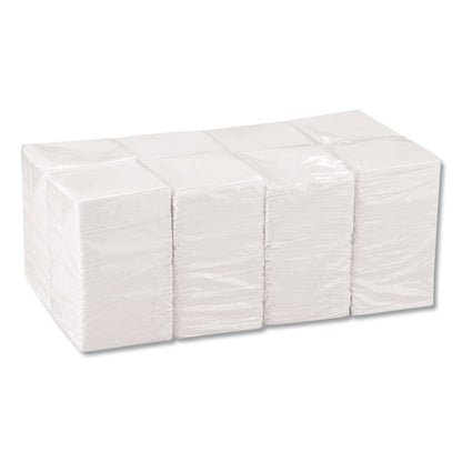 BevNap Beverage Napkins, 1-Ply, 9.5 x 9.5, White, 4,000/Carton
