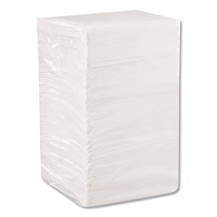 BevNap Beverage Napkins, 1-Ply, 9.5 x 9.5, White, 4,000/Carton