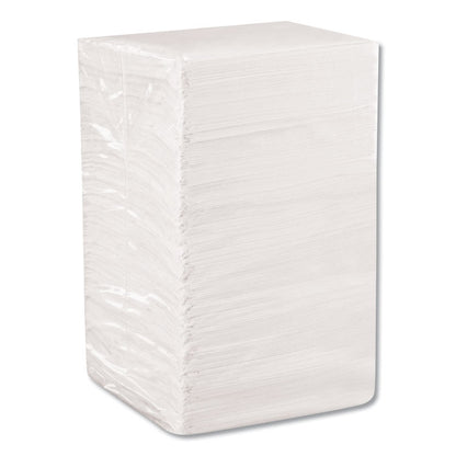 BevNap Beverage Napkins, 1-Ply, 9.5 x 9.5, White, 4,000/Carton