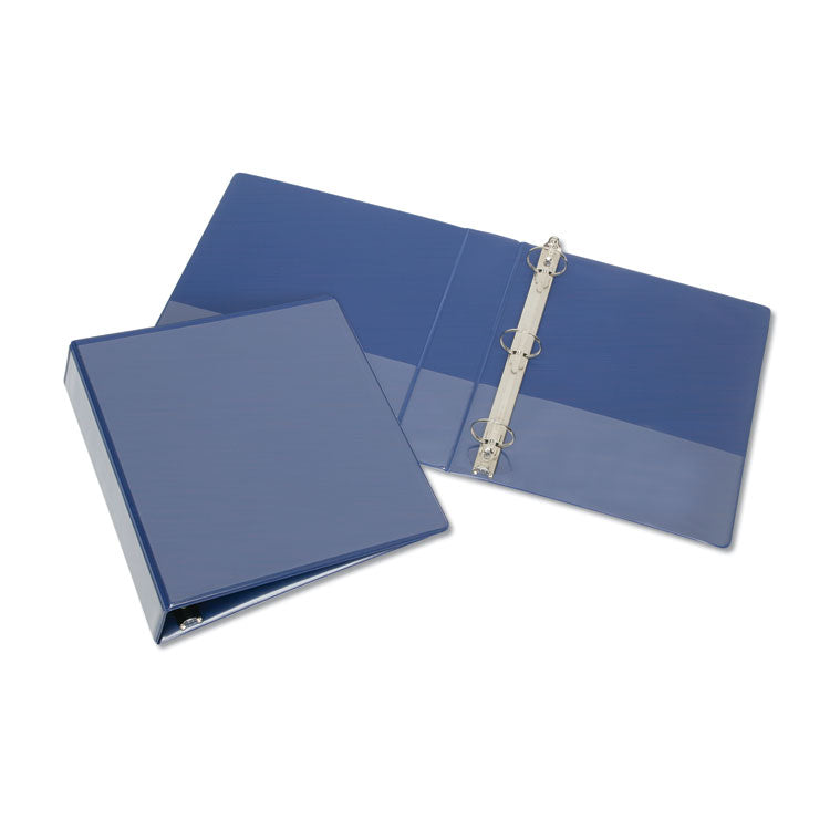 7510015194382, SKILCRAFT Round Ring View Binder, 3 Rings, 1.5" Capacity, 11 x 8.5, Blue