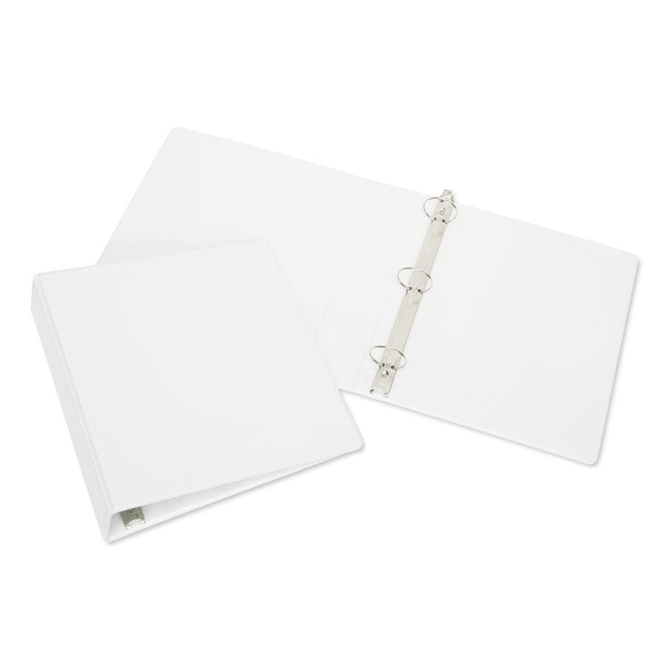7510015194381, SKILCRAFT Round Ring View Binder, 3 Rings, 1.5" Capacity, 11 x 8.5, White